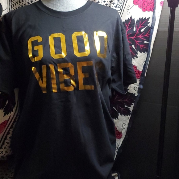 Good Vibes Tops - Good Vibes tee shirt black unisex
